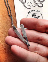 Straight Razor Necklace - Brooklyn Grooming 